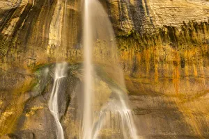 Images Dated 2nd April 2019: USA, Utah, Grand Staircase-Escalante National Monument. Lower Calf Creek Falls close-up