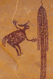 Native American Prints: USA, Utah. Head of Sinbad Panel pictographs in San Rafael Swell Recreation Area