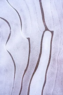 Ice Bubble Prints: USA, Utah. Ice bubble formations Arches National Park