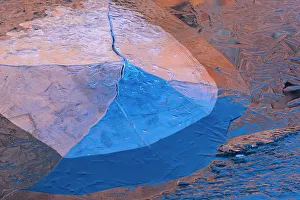 Images Dated 20th June 2023: USA, Utah. Ice formations on the Colorado River near Moab