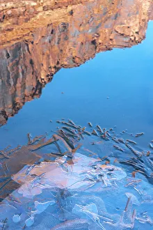 Images Dated 20th June 2023: USA, Utah. Ice formations on the Colorado River near Moab