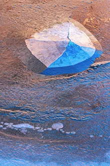 Images Dated 20th June 2023: USA, Utah. Ice formations on the Colorado River near Moab