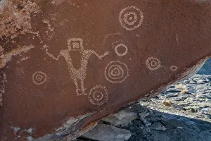 Native American Prints: USA, Utah. Juggler Panel petroglyphs in San Rafael Swell Recreation Area