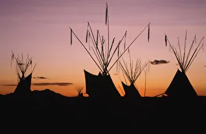 Simplicity Prints: USA, Utah, Logan, Teepee at dusk