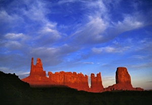 USA, Utah, Monument Valley. The King on the Throne, Stagecoach, Bear and the Rabbit