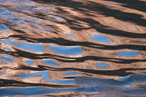 Sandstone Prints: USA, Utah. Reflection of sandstone cliffs and blue sky in the Colorado River