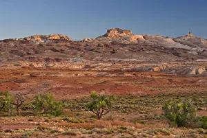 Images Dated 2021 July: USA, Utah, San Rafael Swell. Landscape with uplift escarpment rock formations