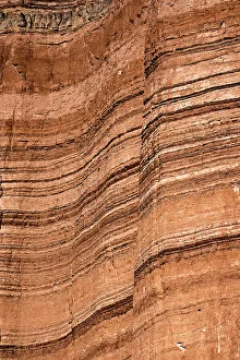 Images Dated 3rd January 2023: USA, Utah. Sedimentary layers, sandstone, Cathedral Valley, Capitol Reef National Park