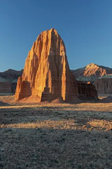 USA, Utah. Sunrise on Temple of the Sun, Cathedral Valley, Capitol Reef National Park