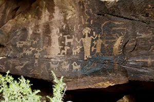 USA, Utah. Wellington, Nine-mile Canyon, Petroglyphs at Daddy Canyon USA, Utah. Wellington, Nine-mile Canyon, Petroglyphs at Daddy Canyon