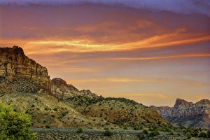 USA, Utah, Zion National Park. Mountain landscape
