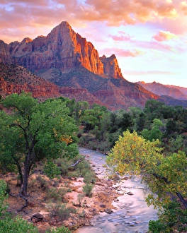 Mirror Prints: USA, Utah, Zion National Park at Sunset