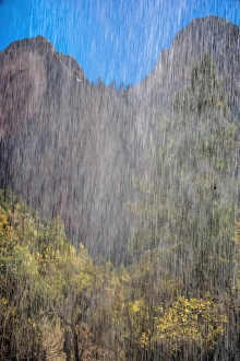 Images Dated 4th November 2014: USA, Utah, Zion National Park. Waterfall scenic