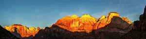 USA, Utah, Zion National Park. Zion Overlook at sunrise