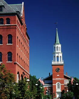 Clear Sky Prints: USA, Vermont, Burlington, Church street marketplace