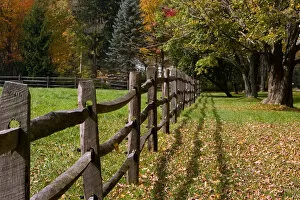 Images Dated 7th October 2005: USA, Vermont, East Arlington, Fenceline