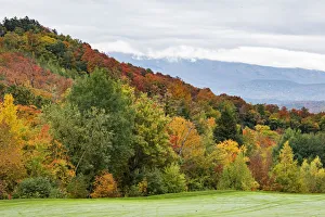 Vermont Prints: USA, Vermont, Fall foliage on Mount Mansfield