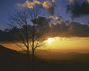 USA, Virginia, Shenandoah National Park, Sunset from Appalachian Trail