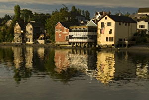 Images Dated 29th June 2007: USA, WA, Island County, Whidbey Island. Quaint Coupeville waterfront first morning light