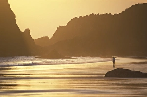 Images Dated 28th January 2004: USA, WA, Olympic NP, Second Beach. Seastacks and reflections in Pacific Ocean