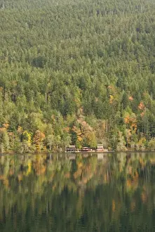 Images Dated 27th October 2007: USA, WA, Olympic Peninsula. Lake Crescent is deep lake carved by glaciers. Located