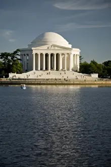 Thomas Jefferson Prints: USA, Washington, D. C. The Jefferson Memorial reflected in the tidal basin