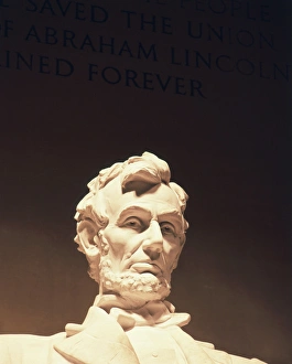Likeness Prints: USA, Washington DC, Lincoln Memorial, Abraham Lincoln Memorial statue, close-up