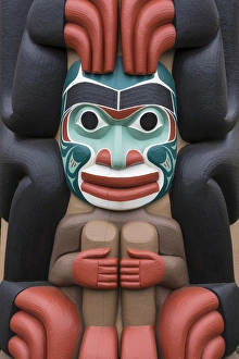 Images Dated 14th May 2015: USA, Washington, Jamestown. Totem art. (PR) Credit as: Don Paulson / Jaynes Gallery