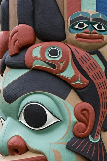 Images Dated 14th May 2015: USA, Washington, Jamestown. Totem art. (PR) Credit as: Don Paulson / Jaynes Gallery