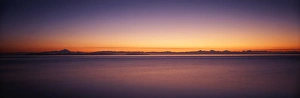 Adnt Prints: USA, Washington, Juan de Fuca Strait, View of Cascade Mountains and Port Townsend