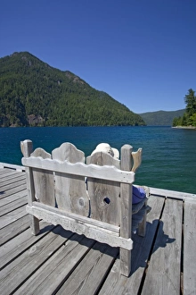 Images Dated 30th June 2009: USA, Washington, Olympic National Park, Lake Crescent, relaxing time at the lake (MR)