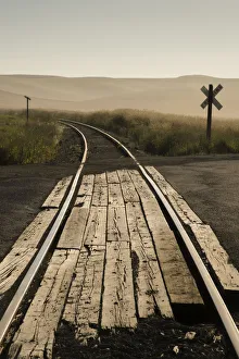 Railroad Prints: USA, Washington, Palouse, Railraod, tracks