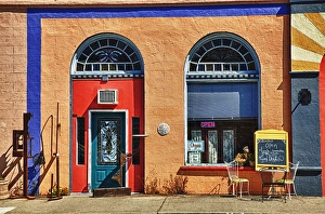 Images Dated 25th November 2012: USA; Washington; Palouse; Town of Palouse with Colorful Buildings