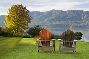 Quinault Prints: USA, Washington, Quinault. Landscape view from Quinault Lodge