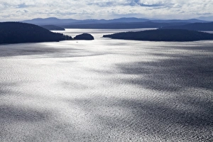 USA, Washington, San Juan Islands. Aerial view of islands
