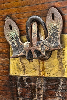 Images Dated 29th April 2012: USA, Washington, San Juan Islands. Close-up of boat anchor