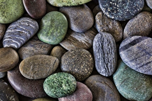 Images Dated 12th August 2015: USA, Washington, Seabeck. Smooth beach rocks