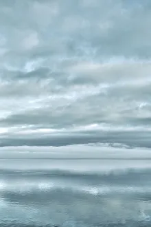 Aqua Prints: USA, Washington, Seabeck. Sunrise mirrored in Hood Canal