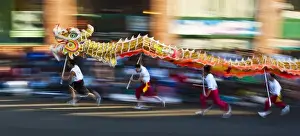 Images Dated 19th July 2009: USA, Washington, Seattle. 100ft dragon in Chinatown Seafair Parade
