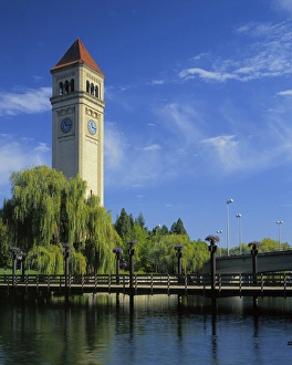 USA, Washington, Spokane, Riverfront Park, Great Northern Clock Tower