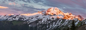 Gary Luhm Prints: USA. Washington State. Mt. Baker panorama from Skyline Divide at sunset