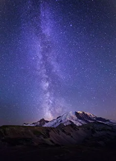 Milky Way Prints: USA, Washington State, Mt. Rainier National Park