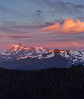 Gary Luhm Prints: USA. Washington State. Mt. Shuksan and Lasiocarpa Ridge off Mt