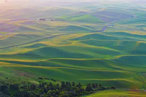 USA, Washington State, Palouse, Colfax. View from Steptoe Butte