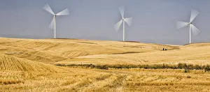 Palouse Prints: USA, Washington State, Palouse. Wind farm in the Palouse