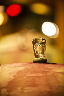 Images Dated 12th June 2020: USA, Washington State, Red Mountain. Glass bung on a barrel in the Col Solare winery