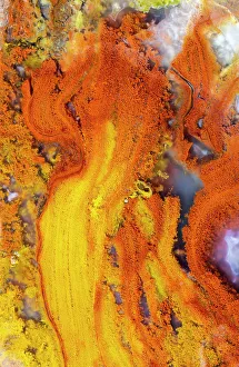 Mineral Prints: USA, Washington State, Sammamish. Close-up pattern design of Flame Agate