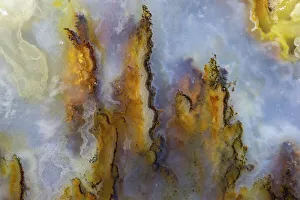 Mineral Prints: USA, Washington State, Sammamish. Close-up pattern design of agate