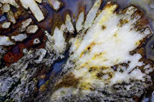 Mineral Prints: USA, Washington State, Sammamish. Close-up pattern design of agate
