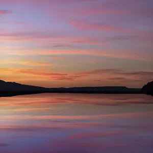 Images Dated 1st November 2021: USA, Washington State, Seabeck. Composite sunset over Hood Canal